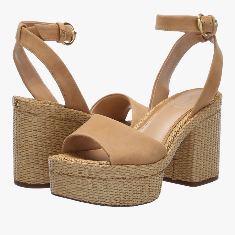 Sam Edelman Tan Immie Platform Heels